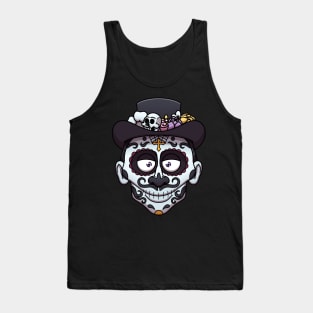 Sugar Skull Man Face Tank Top